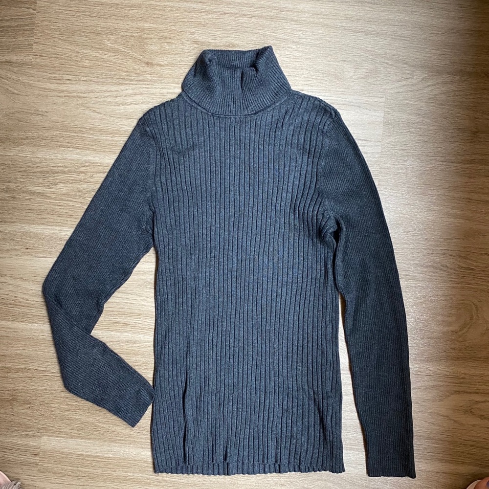 Charcoal Grey Turtleneck - Jones New York